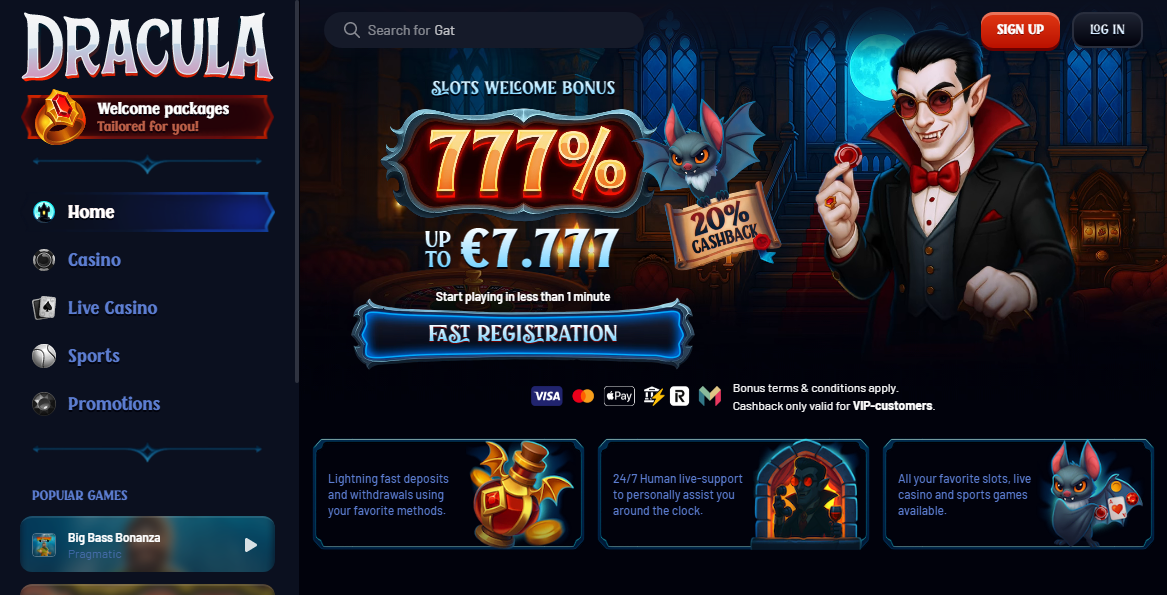 Dracula Casino Στιγμιότυπο οθόνης για υπολογιστή